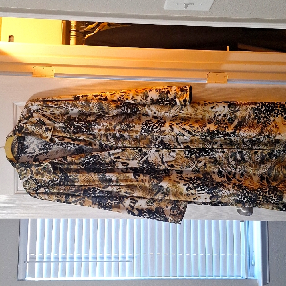 Plus size talk zebra print dress